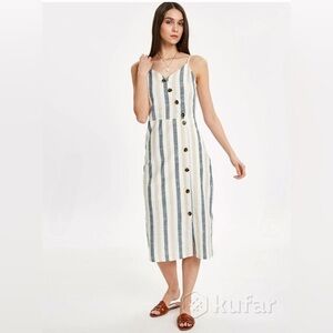 Striped Button-Down Dress